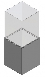 Vetrina espositiva ad isola linea THECA cm 60x60x160h.MD-VTT60V