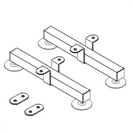 Mastroiannidesign - Pannelli espositivi, vetrine espositve, sistemi  modulari per le esposizioni ed accessori - Pannello divisorio ALA  alveolare dotato di coppia piedi AAP02 - cm 150x180h