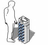 Mastroiannidesign - Pannelli espositivi, vetrine espositve, sistemi  modulari per le esposizioni ed accessori - PORTABOTTIGLIE