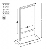 MD-PN12BR richiedi preventivo - Bacheca autoportante con struttura in metallo Bacheca autoportante con struttura in metallo - Bacheca autoportante con struttura in metallo