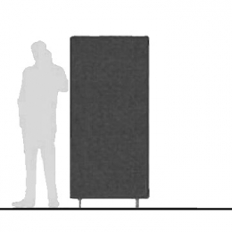 Divisorio espositivo fonoassorbente PHONOTEX - cm 80x180h