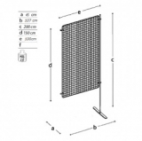 MD-EXG10D1 richiedi preventivo - Pannello espositivo EXPO' Pannello espositivo EXPO' "griglia aggiuntiva" con base diritta.MD-EXG10D1 - Pannello espositivo EXPO'