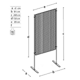 MD-EXGD2 richiedi preventivo - Pannello espositivo EXPO' Pannello espositivo EXPO' "griglia metallica" con basi diritte.MD-EXGD2 - Pannello espositivo EXPO'
