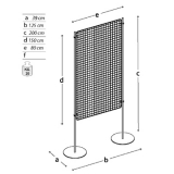 MD-EXGT2 richiedi preventivo - Pannello espositivo EXPO' Pannello espositivo EXPO' "griglia metallica" con basi tonde MD-EXGT2 - Pannello espositivo EXPO'