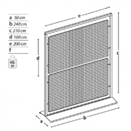 Pann.espositivo SIDEROS  "n.2 griglie metalliche" con morsetti.MD-PNP24G