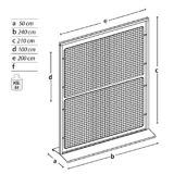 Pann.espositivo SIDEROS  "n.2 griglie metalliche" con morsetti.MD-PNP24G - Pann.espositivo SIDEROS  