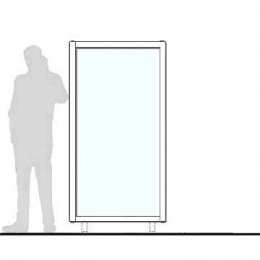 Pannello divisorio ALA "vetroplastico" - cm 100x180h