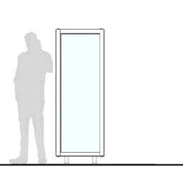 Pannello divisorio ALA "vetroplastico" - cm 65x180h