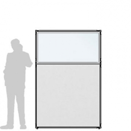 Pannello divisorio CLIPPER "finestrato laminato" - cm 130x195h