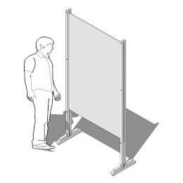 Pannello espositivo EXPOX con struttura in legno e lastra in OSB