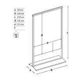 Pannello espositivo SIDEROS'  "lastra finitura feltro" con morsetti.MD-PN12F - Pannello espositivo SIDEROS'  