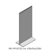 Pareti espositive autoportanti bifacciali - cm 100x250h.MD-PP10T25