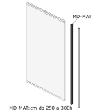 Profilo in alluminio a sezione quadrata per giunzione pannelli MD-MAT
