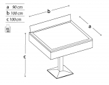 Vetrina espositiva TESTI "vetrina a tavolo in acciaio" MD-VTS.